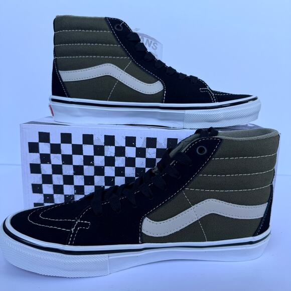 Vans Skate Sk8-Hi VN0A5FCCBKO Black/Olive Mens 7.5 Skate NIB main image 9